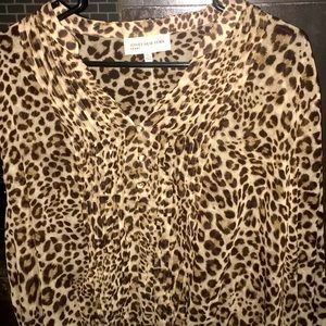 Extra large leopard blouse
